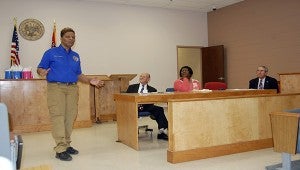 IN COMPLIANCE: Pearl River County Detention Center’s Warden Julie Flowers thanked the auditors and jail staff members for their hard work.  Photo by Jeremy Pittari