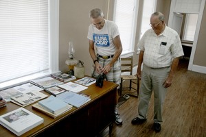 COUNTY MUSEUM: From left are Pearl River County Historical Society members Paul MacInnis and Jerry Stough. They are working on establishing a county museum at Picayune’s City Hall. Photo by Jeremy Pittari