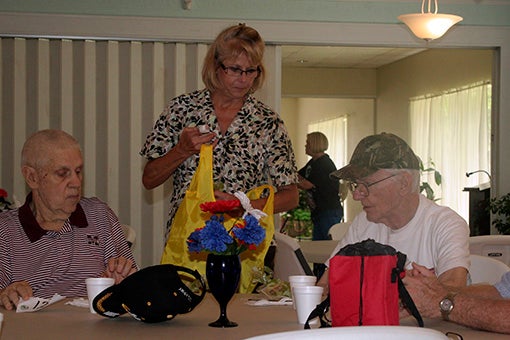 HONORING DADS: The Senior Center of South Pearl River County passed out gifts during an event honoring fathers for Father’s Day. Photo by Ashley Collins.