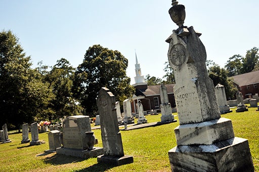 HISTORIC CHARM: The north cemetery features graves from mid-1800s.