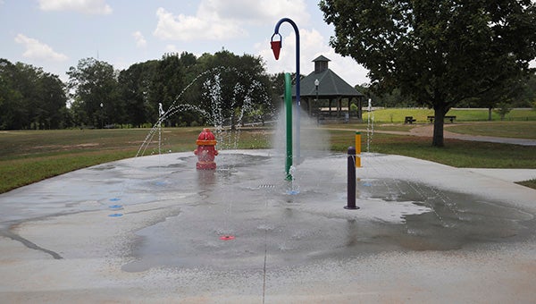 WATER WORKS: The splash pad in Poplarville will officially open today during city park’s normal hours of 5 a.m. to 10 p.m.  Photo by Cassandra Favre 