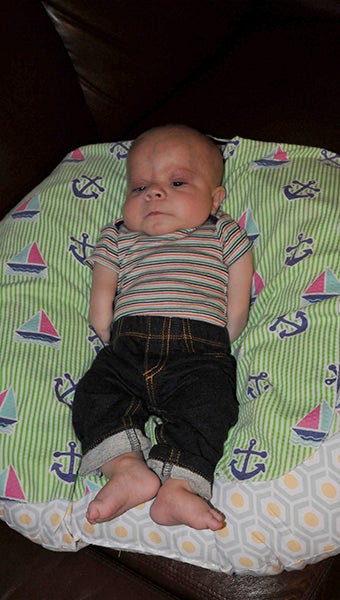 rare disease: Six-month old Blake Grice suffers from RCDP.  Photo by Cassandra Favre