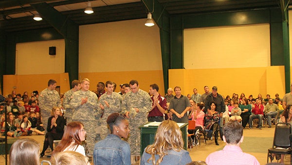 All veterans and active duty military were recognized Wednesday at MSP.  Photo by Cassandra Favre