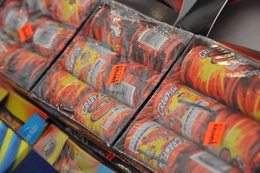 SAFETY FIRST: Stores across the county are selling fireworks for the holiday. Fire Marshal Albert Lee said people need to use common sense when handling fireworks. Photo by Jesse Wright.