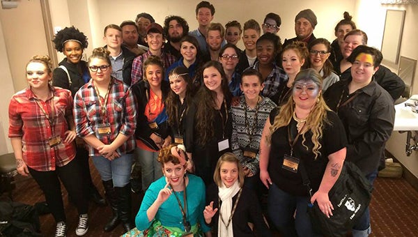 PRC BLUE MASKERS: The theater group received several awards at last weekend’s theater festival hosted by the Mississippi Theatre Association. Photo submitted