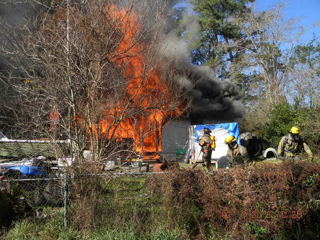 STRUCTURE FIRE: Wednesday, first responders battled a fire in Picayune. No injuries were reported.  Photo submitted.  