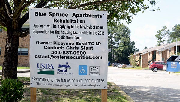 The Blue Spruce Apartments in Picayune are currently in the beginning stages of undergoing a renovation to keep the low-income housing up to market standards.  Photo by Julia Arenstam  