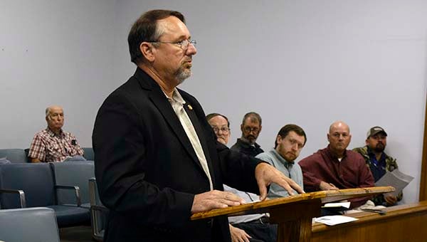 State Senator Mike Seymour briefed the Pearl River County Board of Supervisors on several legislative issues coming up in the next session. Photo by Julia Arenstam 