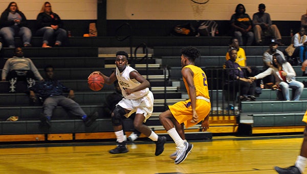 Tyler Griffin crashed the glass for a team-high eight rebounds against Purvis on Friday. Photo by Taylor Welsh