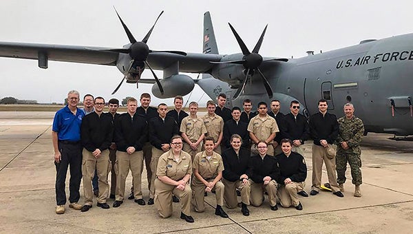 The PRC NJROTC members got to experience and learn what it is like flying in a Hurricane Hunter C-130 to better understand aviation. 