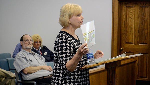 Brenda Nirenberg called for animal cruelty reform on behalf of the Animal Advocates of Pearl River County during Wednesday's Board of Supervisors meeting.  Photo by Julia Arenstam