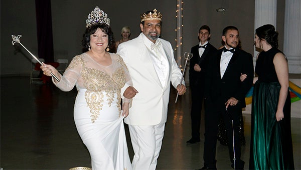 The 2017 Krewe of the Pearl King and Queen, Victor and Carmen Leon. Photo by Julia Arenstam  