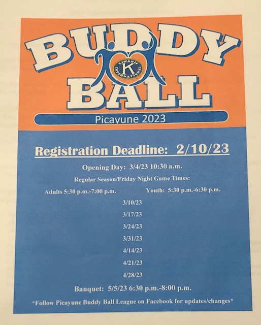 Picayune Buddy Ball League 2023 Season Info Picayune Item Picayune Item